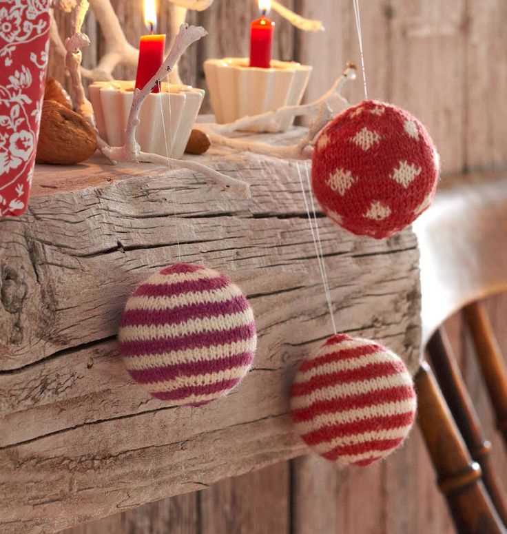 Knitted christmas balls free pattern