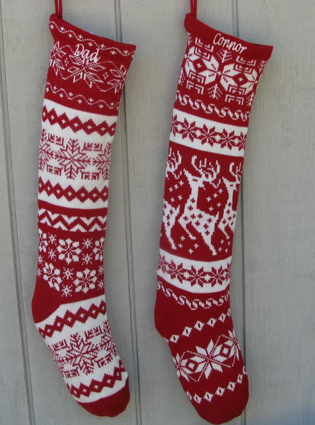 Knitted christmas stocking patterns fair isle