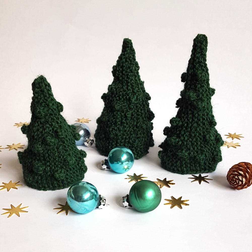 Knitted christmas trees patterns free