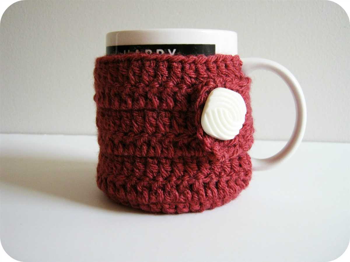 Knitted coffee mug sleeve pattern