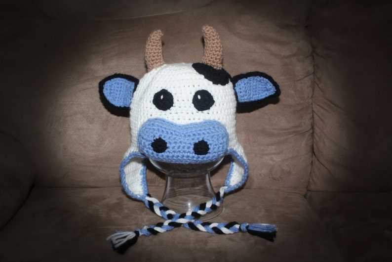 Knitted cow hat pattern