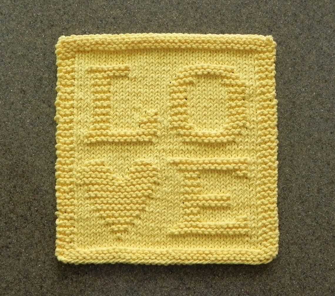 Knitted dish cloth pattern