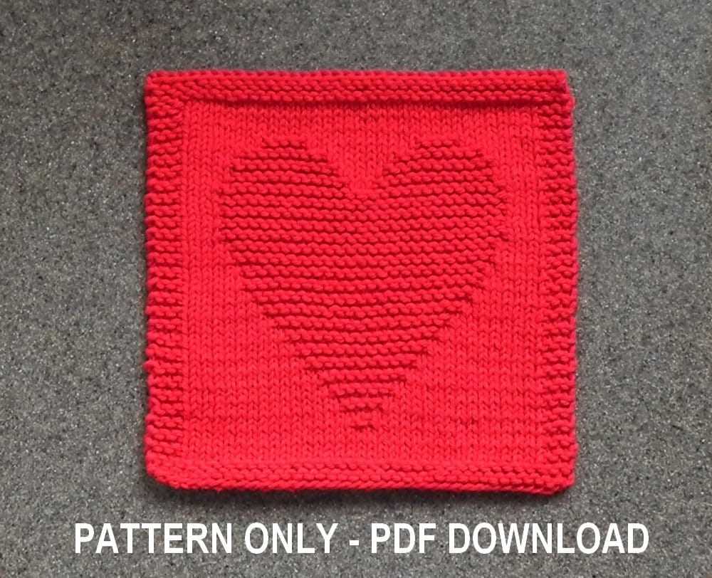 Knitted dishcloth pattern pdf