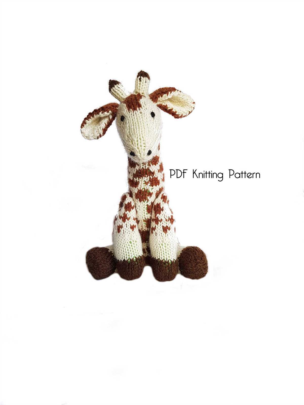 Knitted giraffe toy pattern