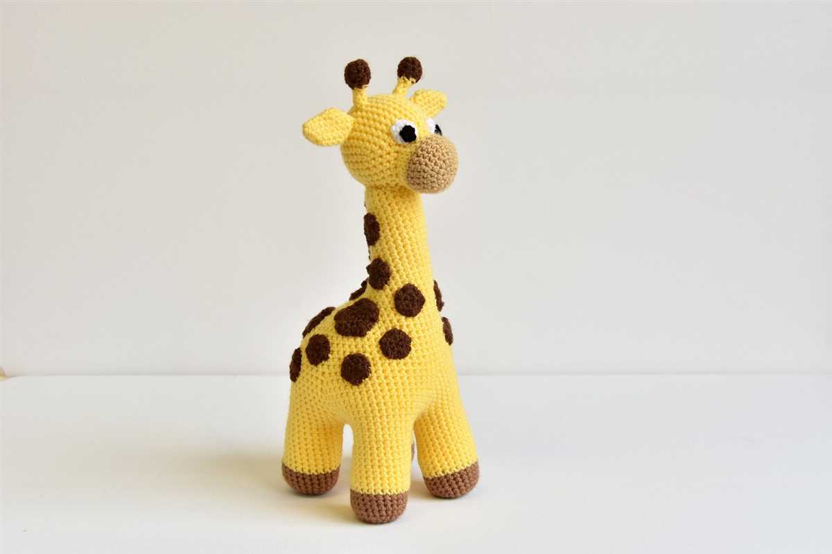 Knitted giraffe toy pattern