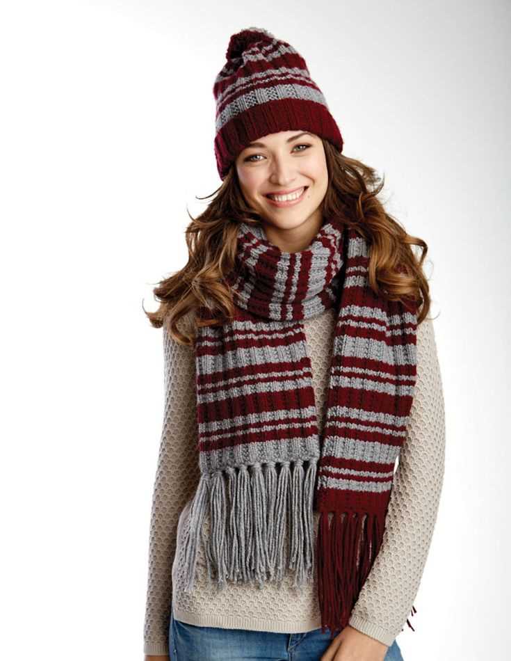 Knitted hat and scarf patterns