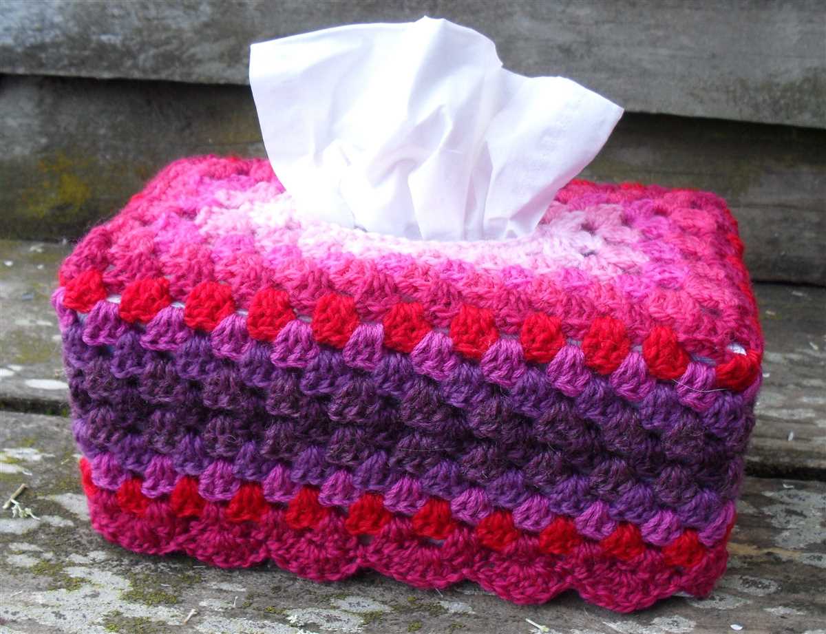 Knitted lace tissue box cover pattern