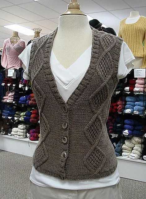 Knitted ladies vest pattern