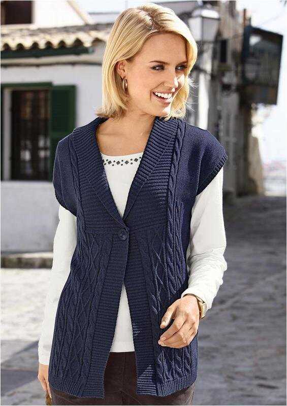 Knitted ladies vest pattern