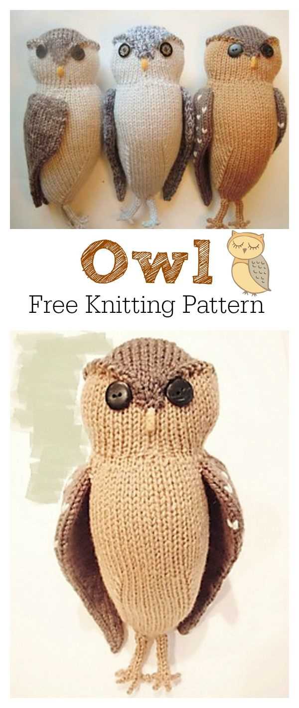 Knitted owl toy pattern free