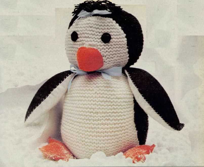 Knitted penguin pattern free