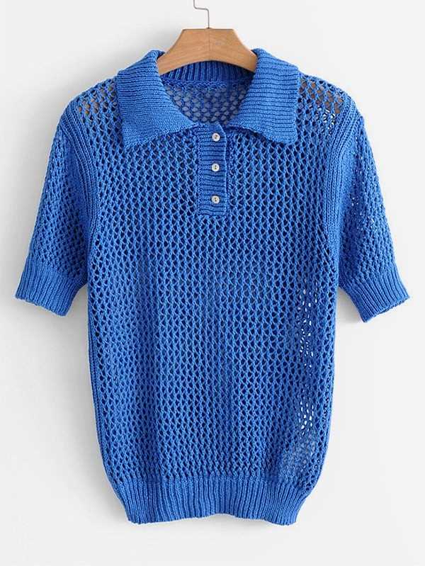 Knitted polo shirt pattern