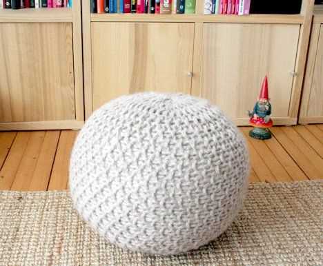 Knitted pouf pattern free