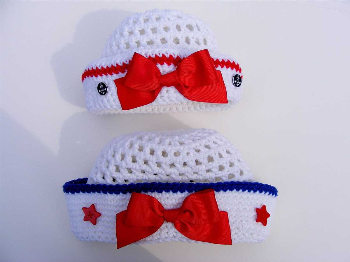 Knitted sailor hat pattern