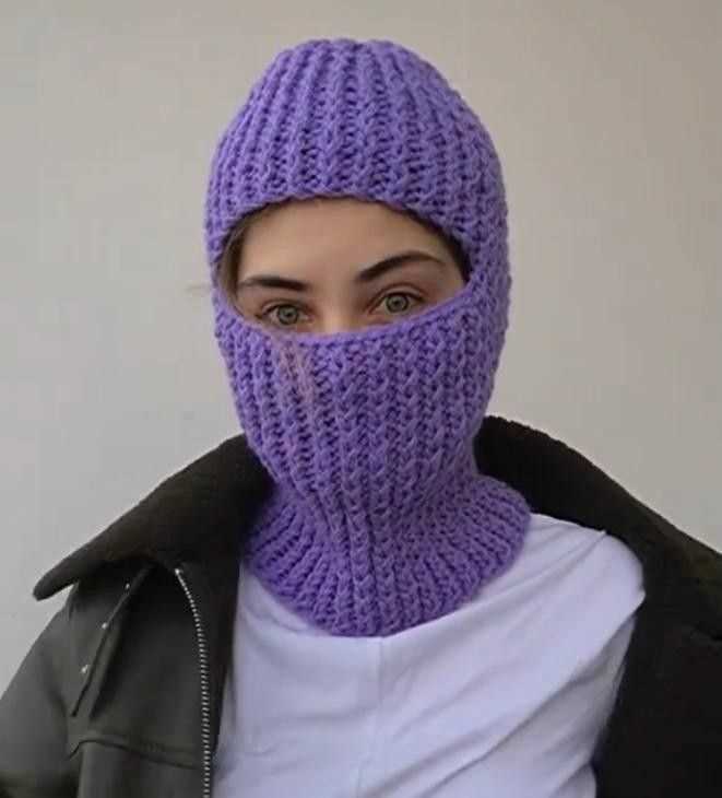 Knitted ski mask pattern free