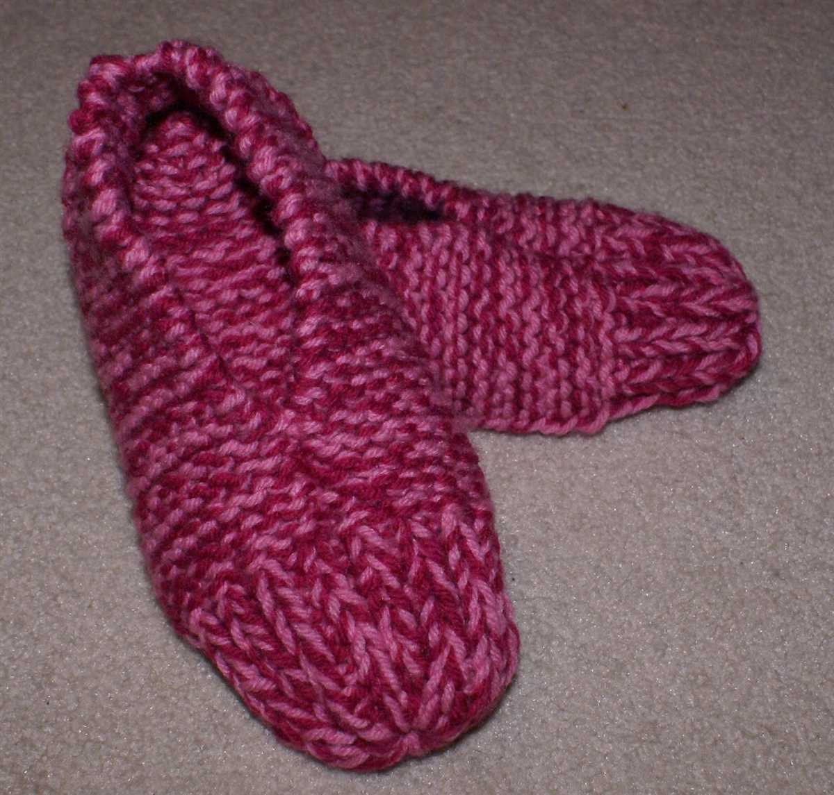 Knitted slipper pattern free