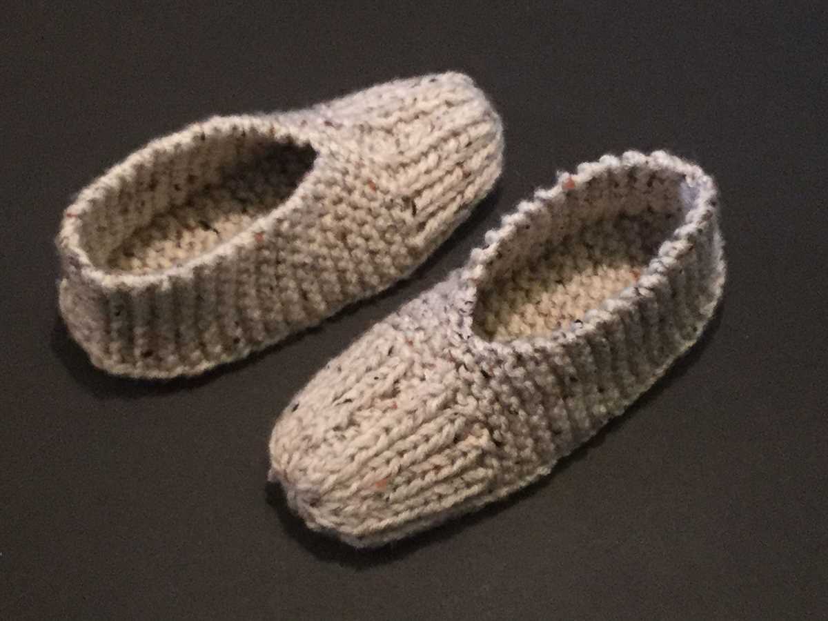 Knitted slippers free patterns easy