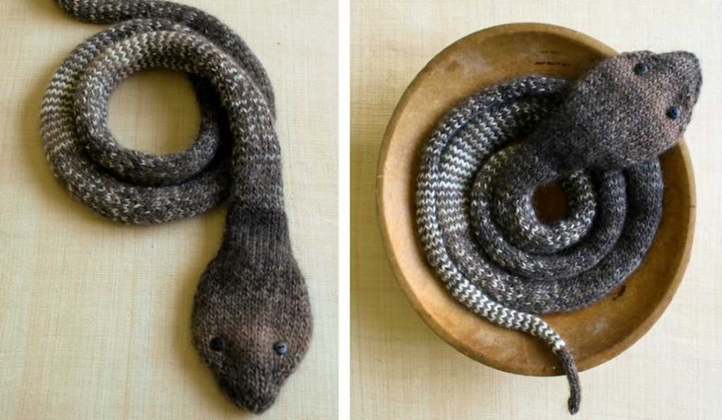 Knitted snake pattern