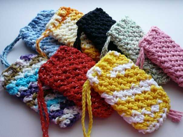 Knitted soap bag pattern