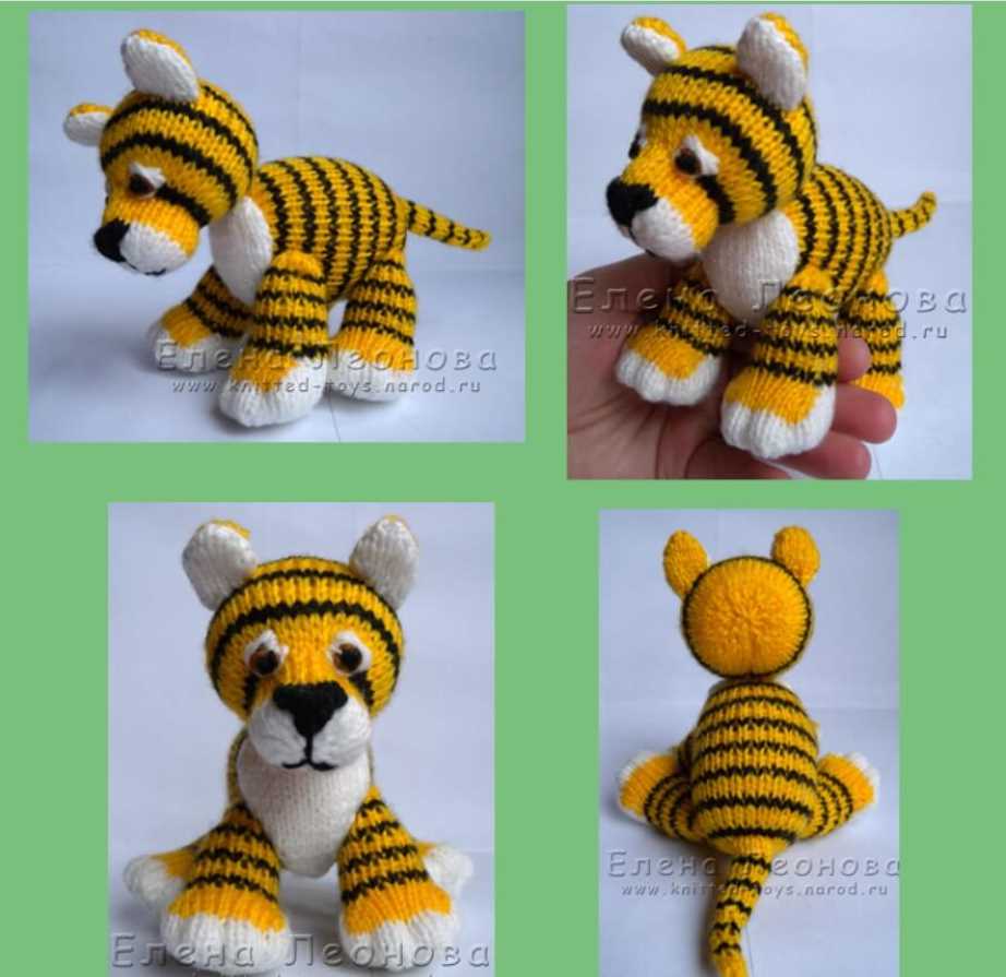 Knitted tiger toy pattern