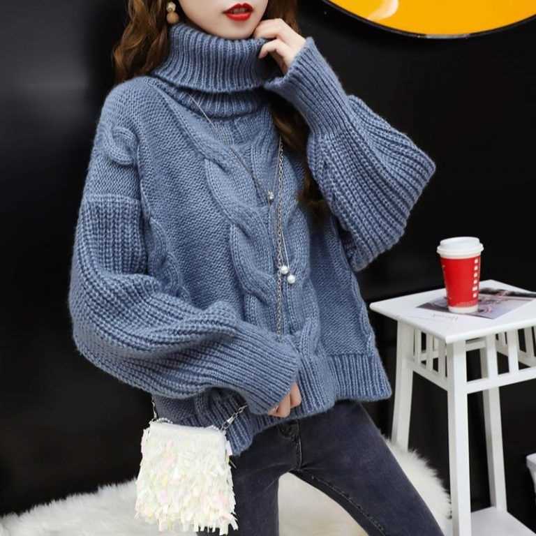 Knitted turtleneck pattern