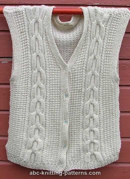 Knitted vest knitting pattern