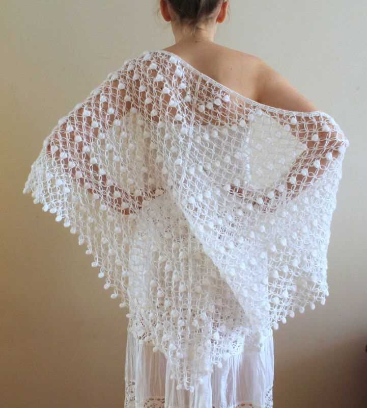 Knitted wedding shawl pattern