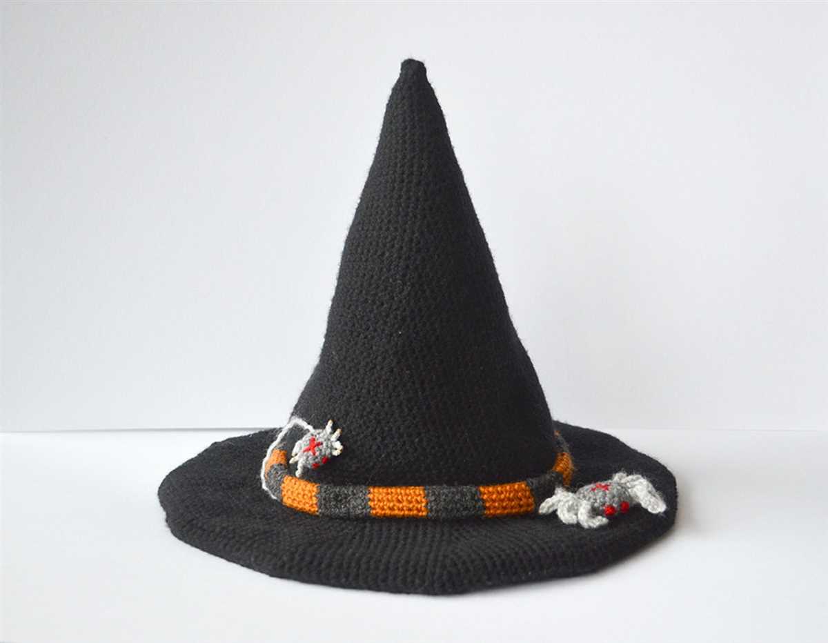 Knitted witch hat pattern