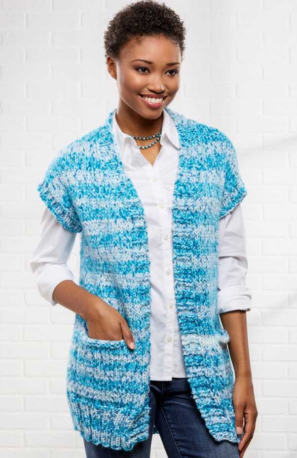 Knitted women's vest pattern free