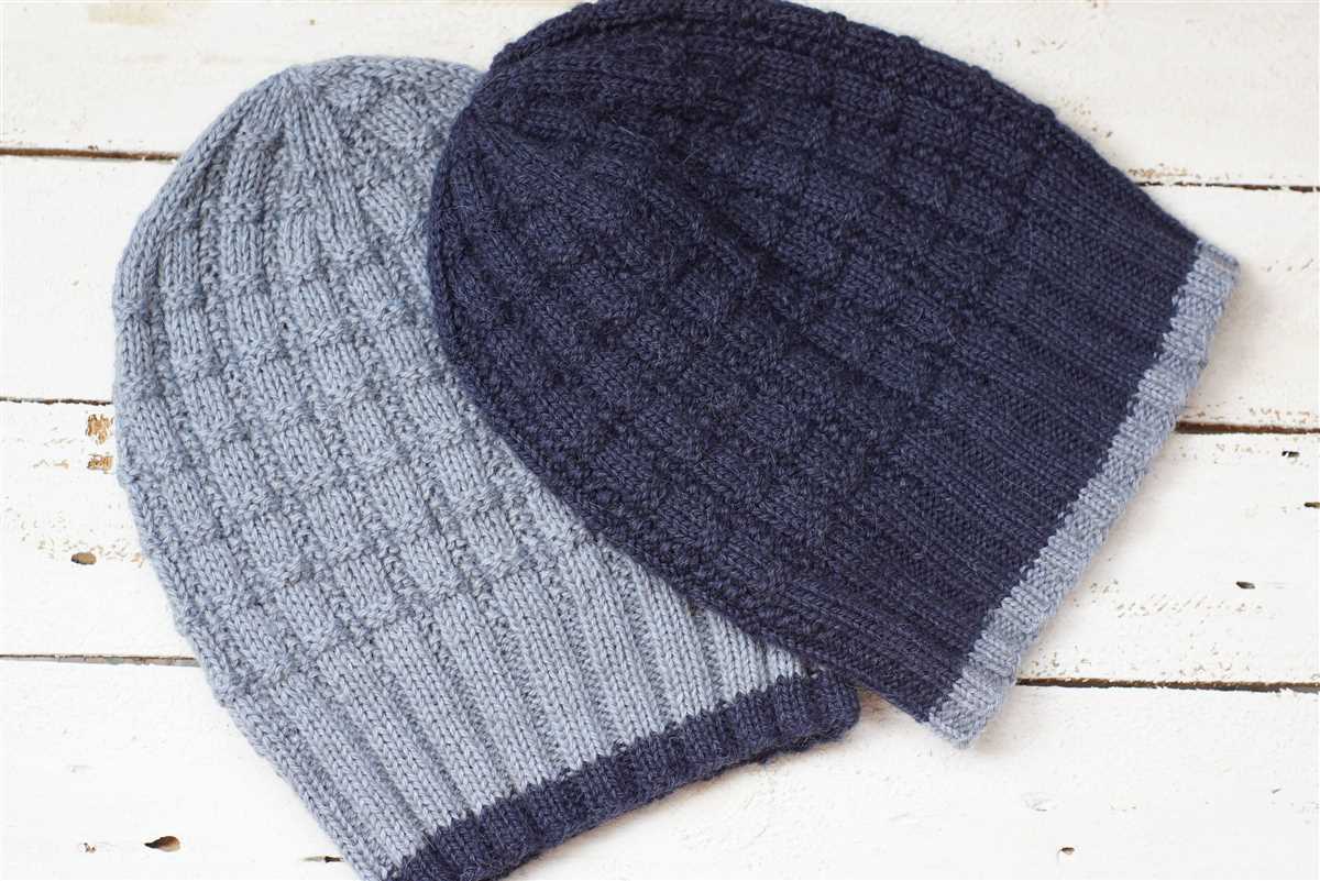 Knitted wool hat pattern