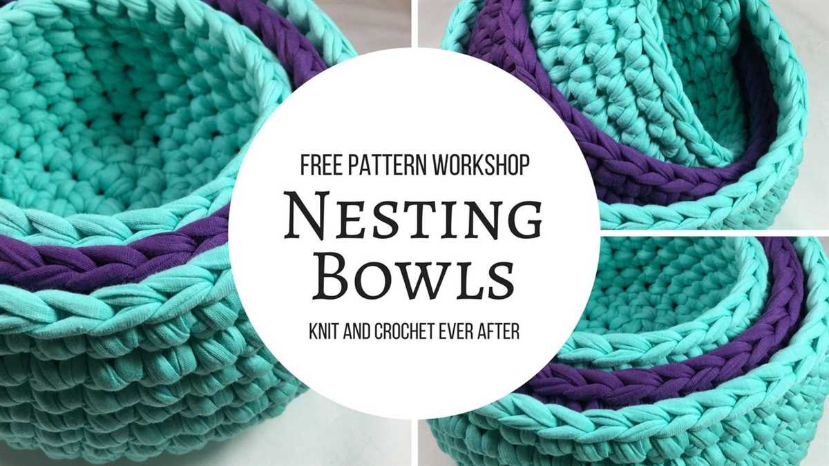 Knitted yarn bowl pattern