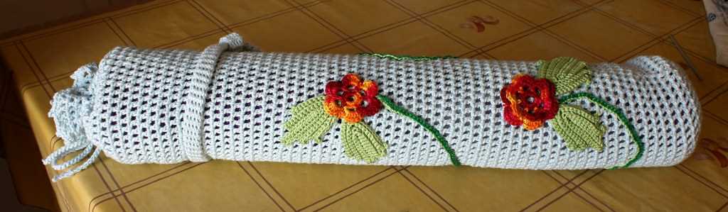 Knitted yoga mat bag pattern