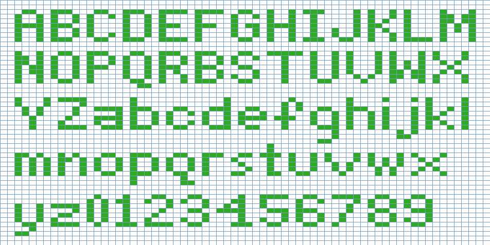 Knitted alphabet pattern free