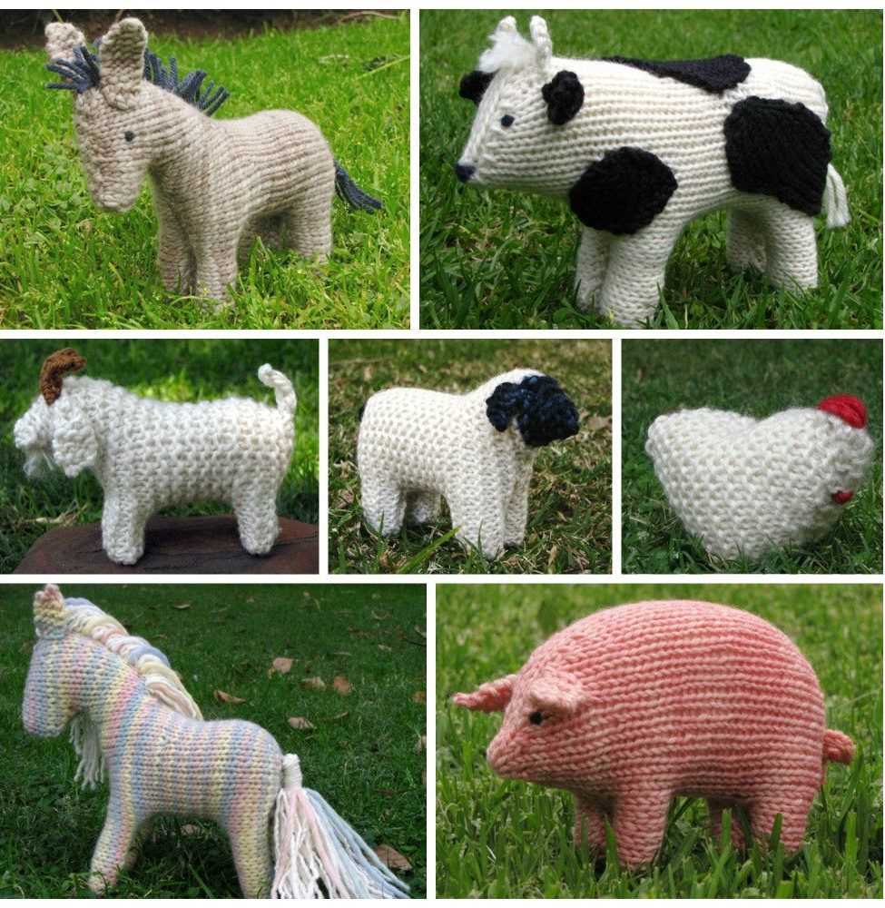 Knitted animal patterns