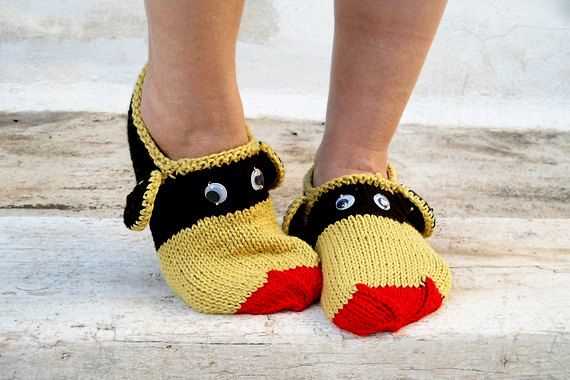 Knitted animal slippers patterns