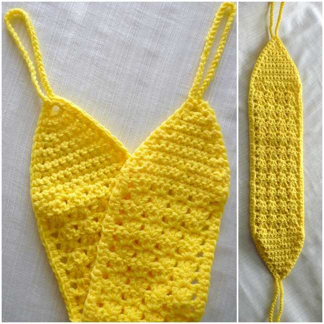 Knitted back scrubber pattern