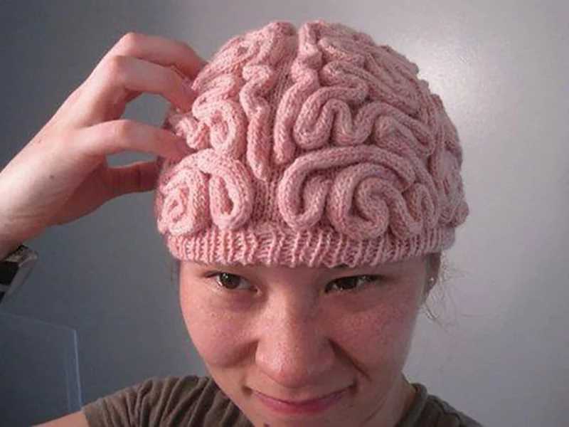 Knitted brain hat pattern free