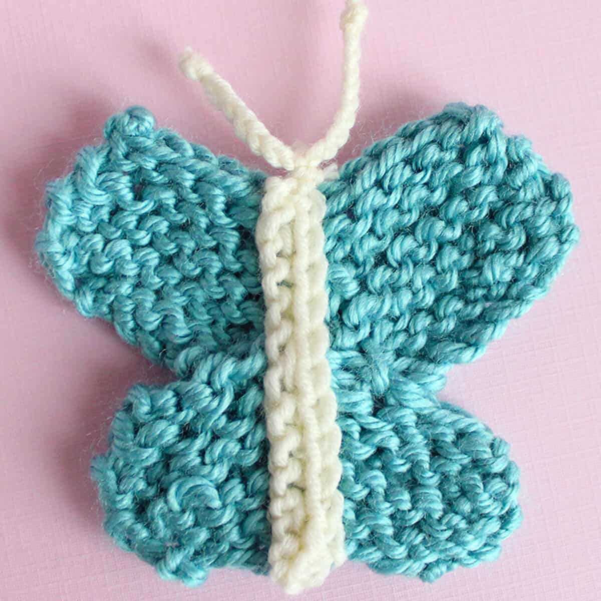 Knitted butterfly pattern