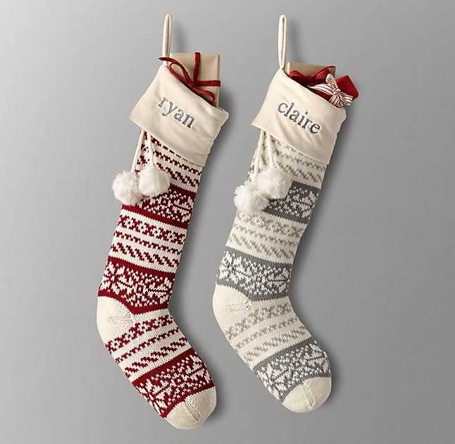 Knitted christmas stocking patterns fair isle