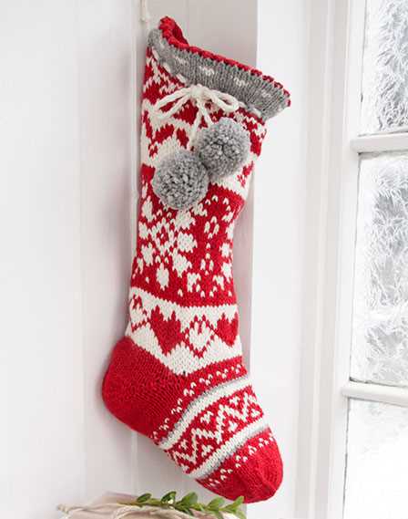 Knitted christmas stockings pattern