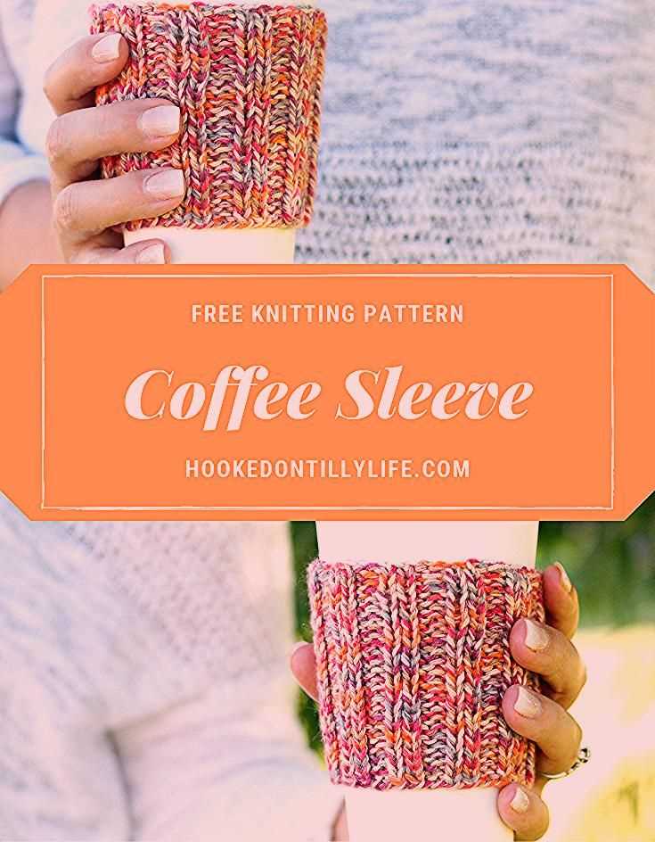 Knitted coffee mug sleeve pattern