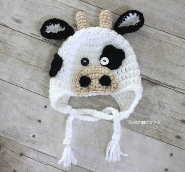 Knitted cow hat pattern