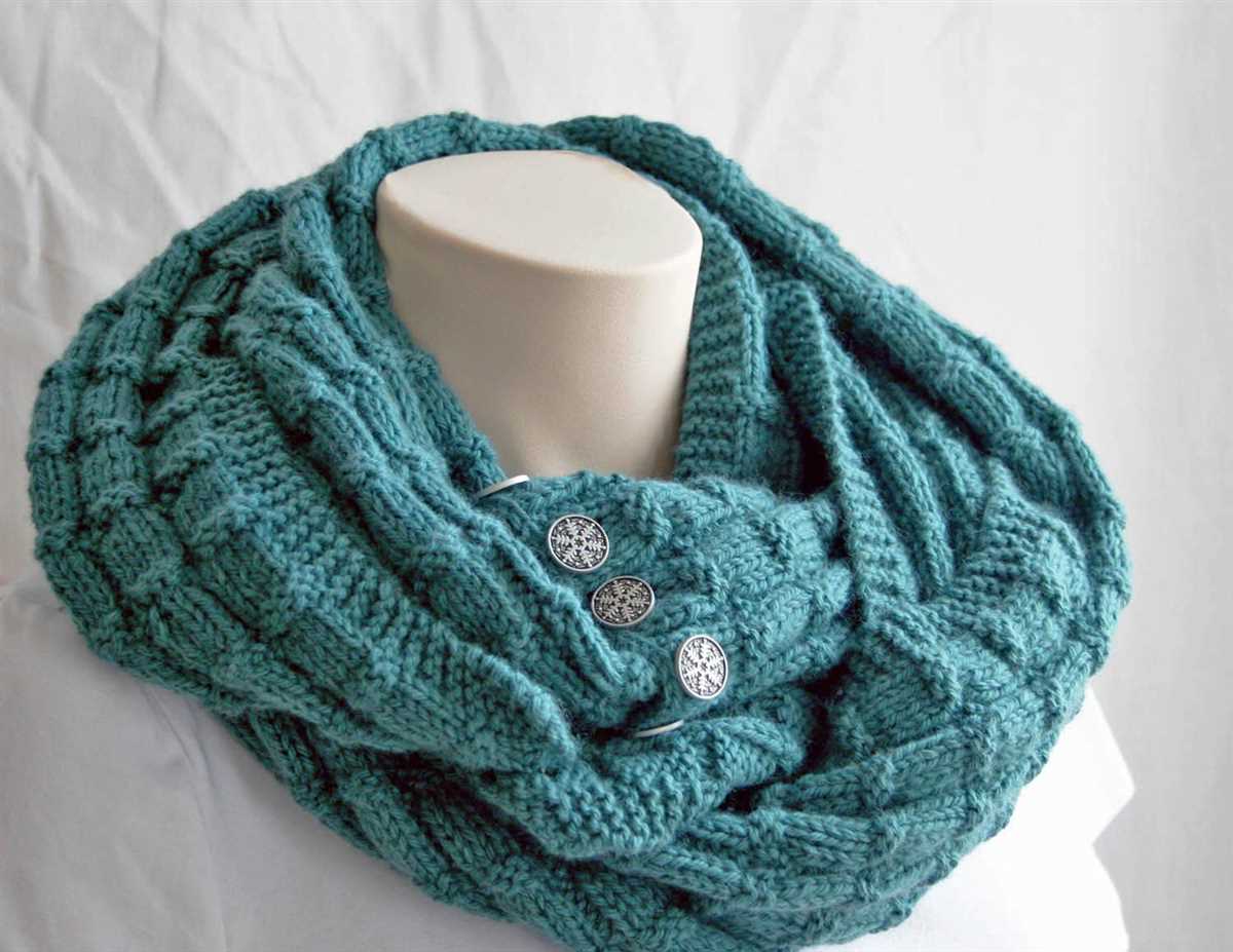 Knitted cowl scarf pattern