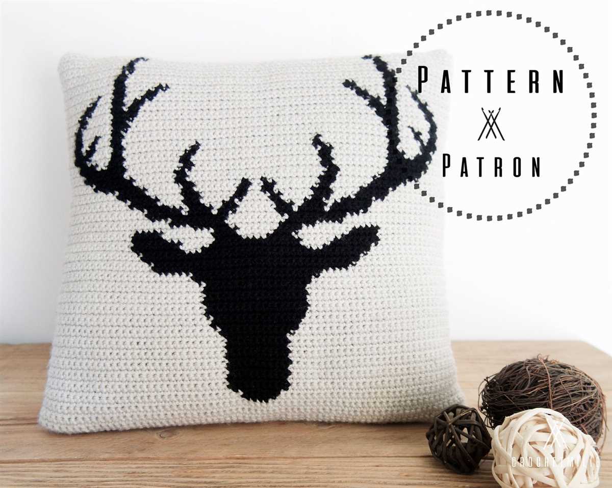 Knitted deer head pattern