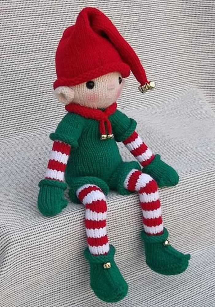 Knitted elf on the shelf pattern