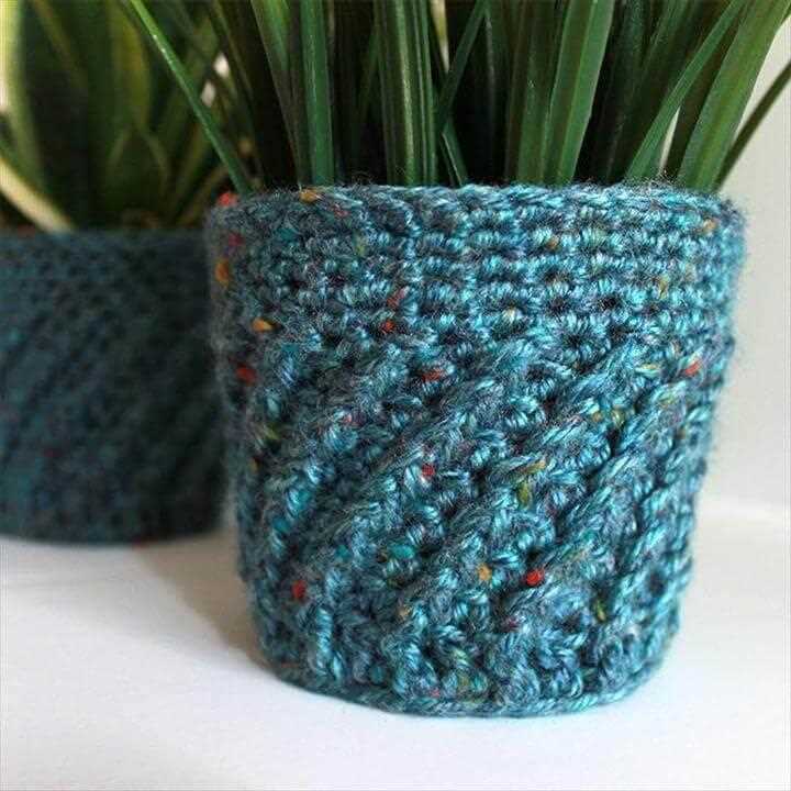 Knitted flower pot pattern free