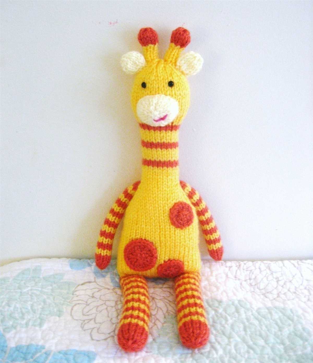 Knitted giraffe toy pattern