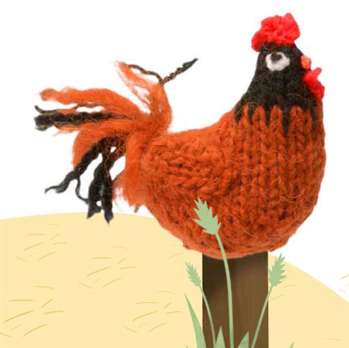 Knitted hen pattern free