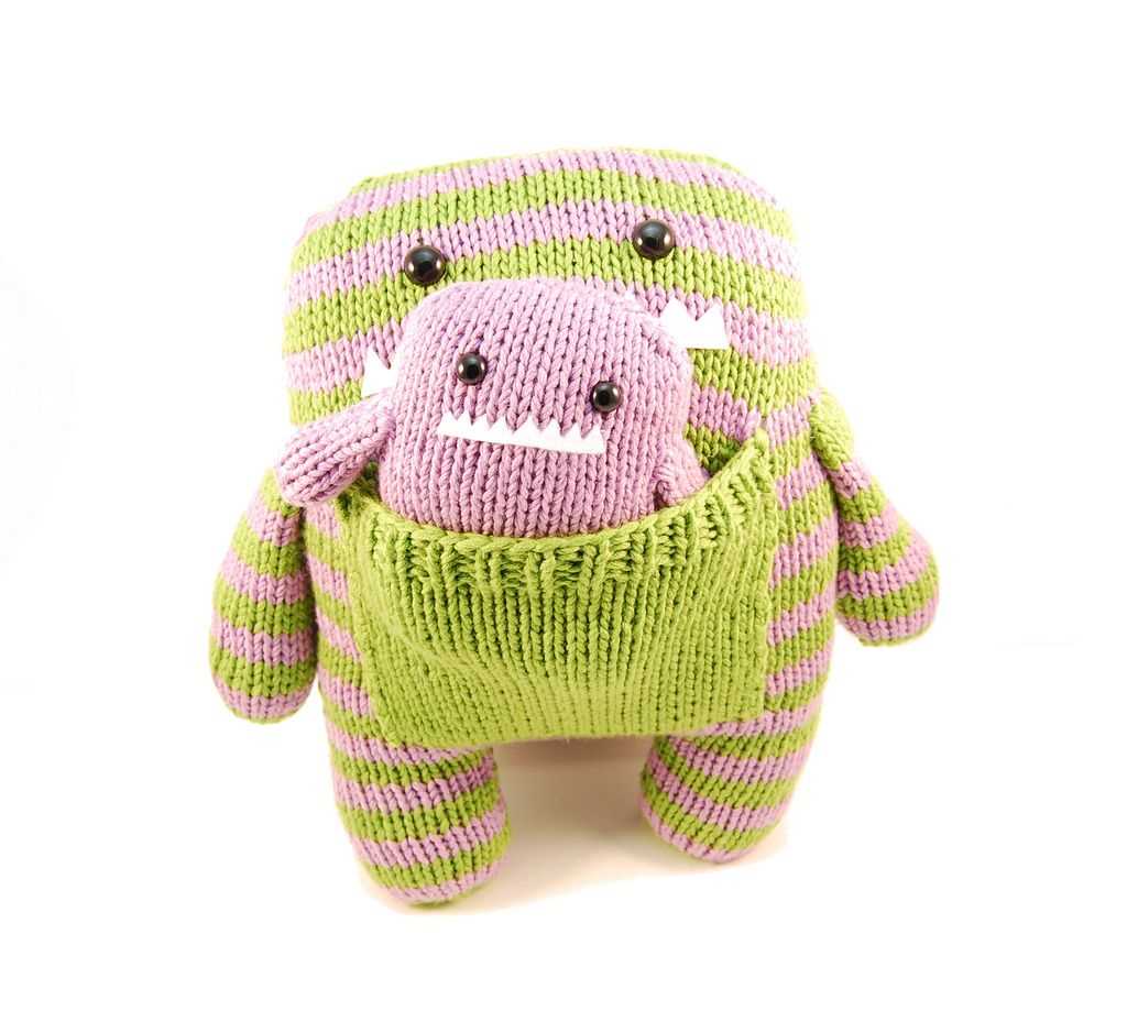 Knitted monster pattern