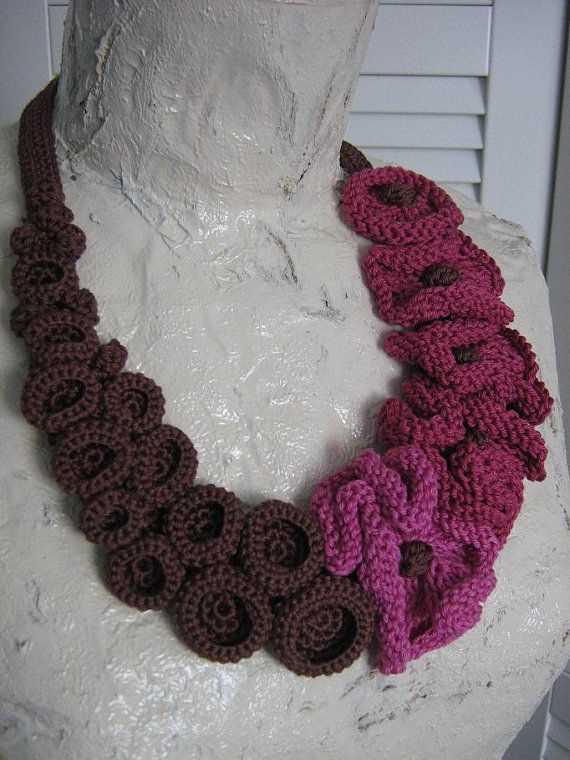 Knitted necklace pattern